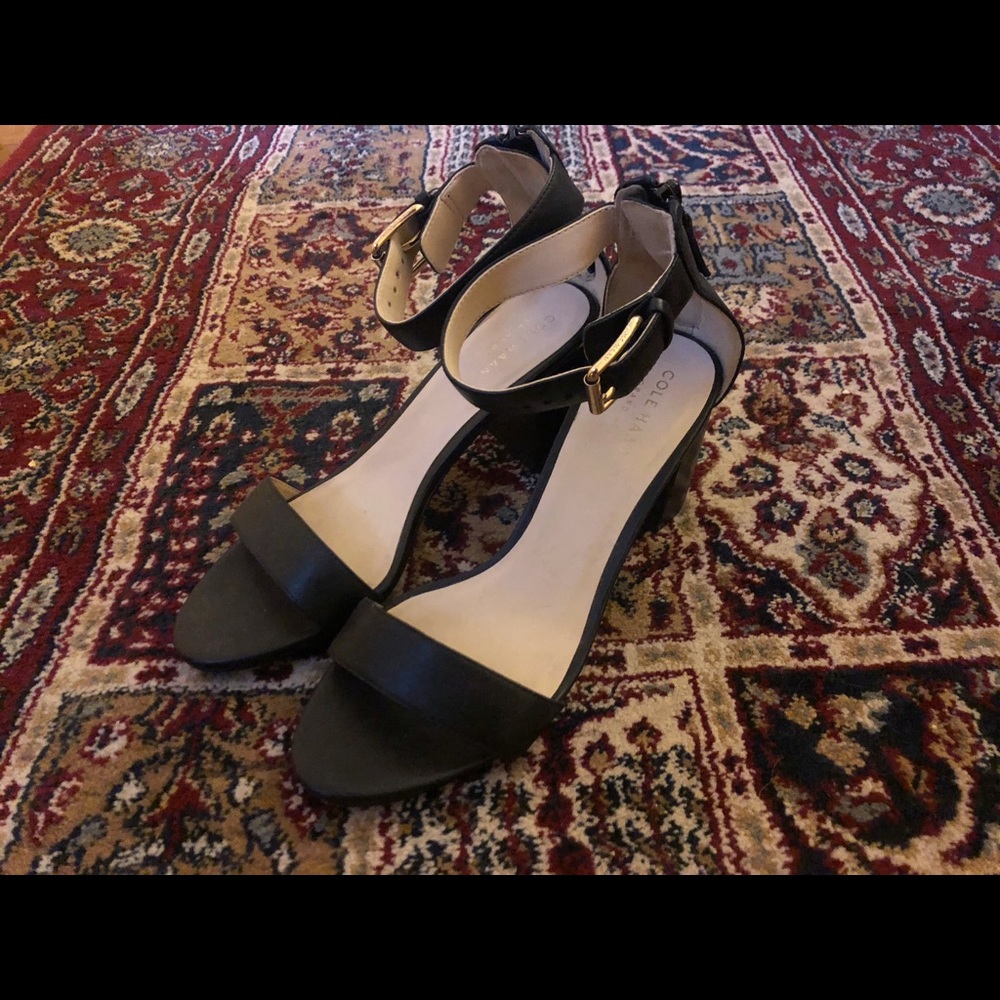 Cole Haan Leather Block Heel Sandal